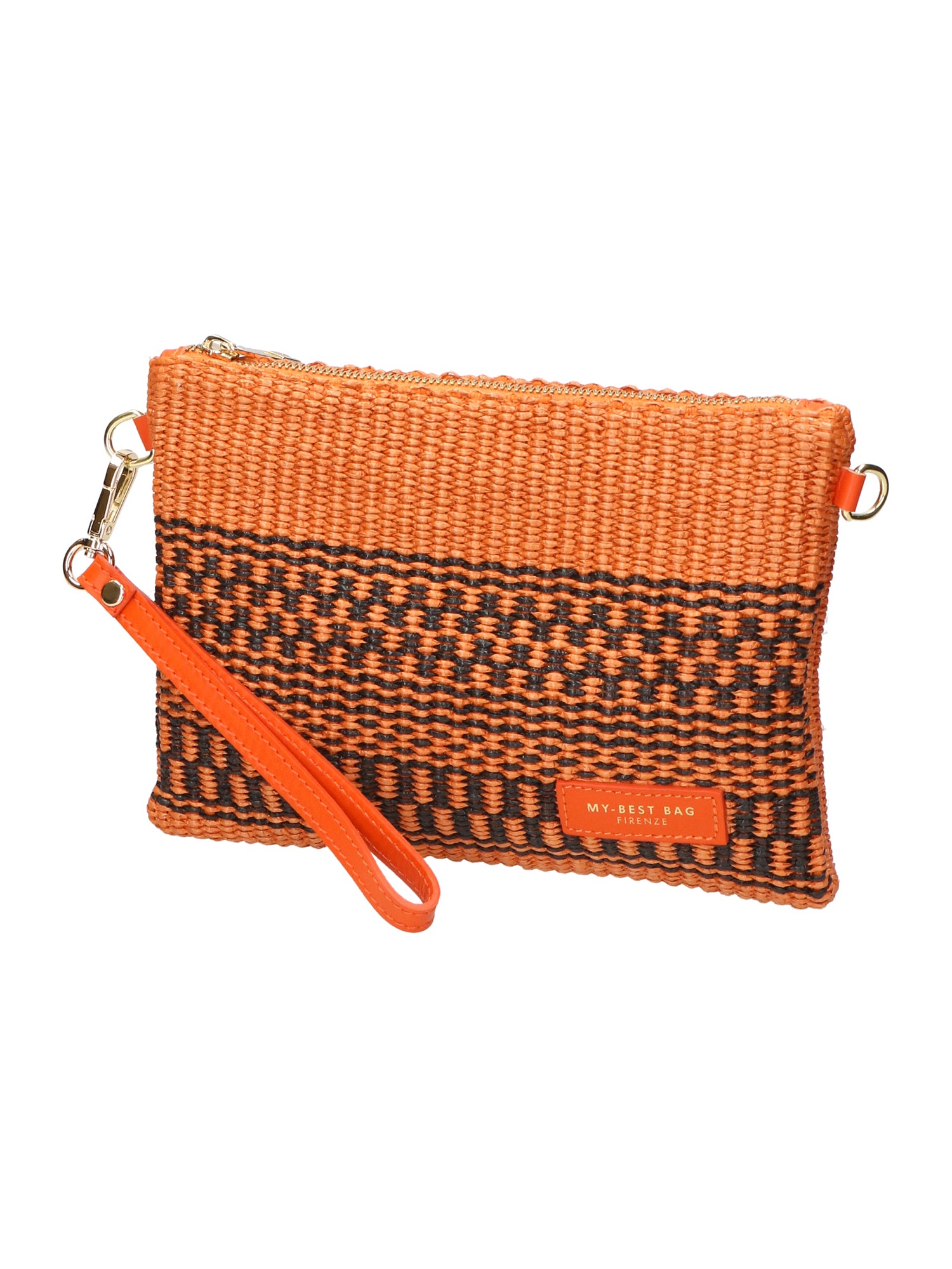 Pochette da donna in paglia Made in Italy MYB-05375-SS-ARANCIO STRAW My Best Bag