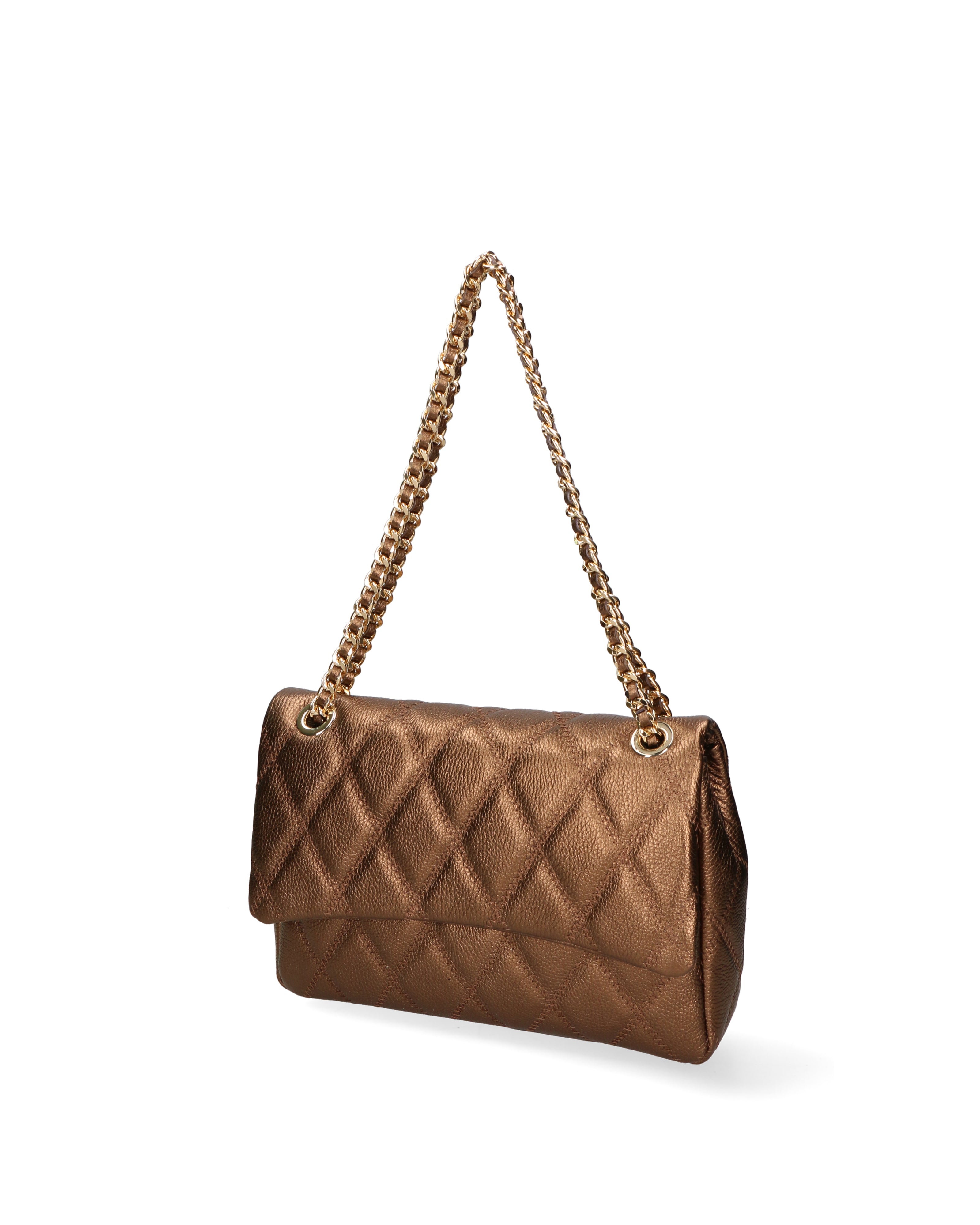 Argentia Borsa a tracolla da donna Vera pelle 04228-DL11 BRONZO Chiara Ferretti