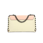 Vera pelle 8641-BEIGE+ROSA Borsa a tracolla da donna Evanthe Pro Gave Lux