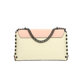 Vera pelle 8641-BEIGE+ROSA Borsa a tracolla da donna Evanthe Pro Gave Lux