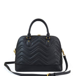 Borsa a mano da donna 100% pelle vegana PU GGB016BLK Gabriella G Firenze