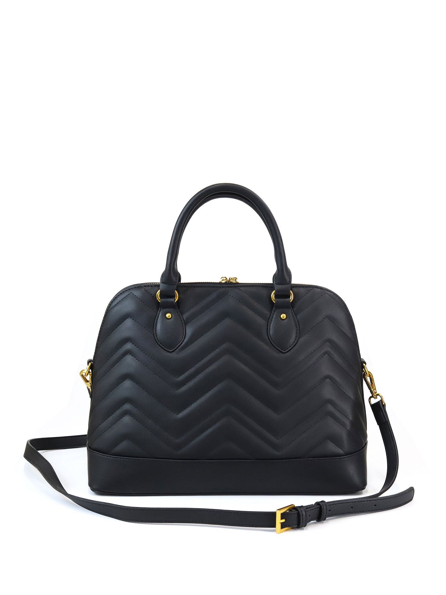 Borsa a mano da donna 100% pelle vegana PU GGB016BLK Gabriella G Firenze