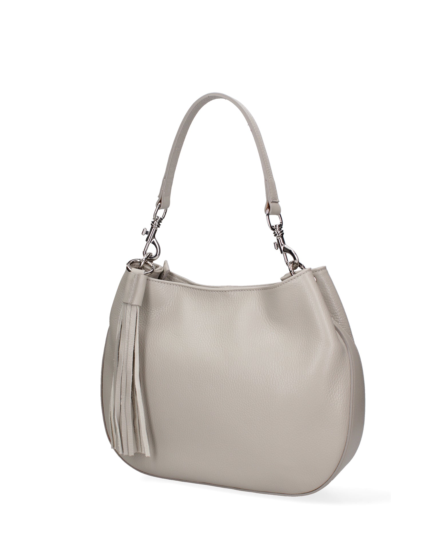 Borsa a spalla da donna Vera pelle 07316-D86 GRIGIO PERLA Roberta Rossi