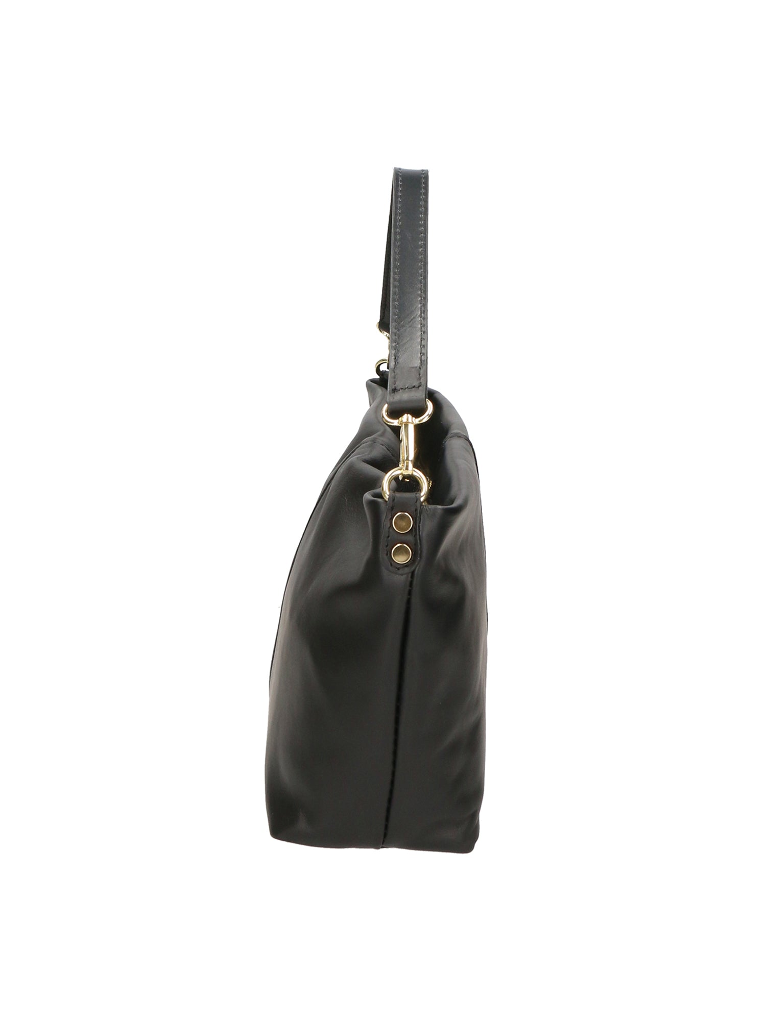 Ginevra Borsa a spalla da donna Vera pelle 05936-NERO BLACK Gave Lux