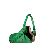 Anjelica women's shoulder bag convertible into a backpack in genuine leather, Made in Italy, 33x31x12 cm