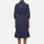 Vestito in Cotone Blu Scuro