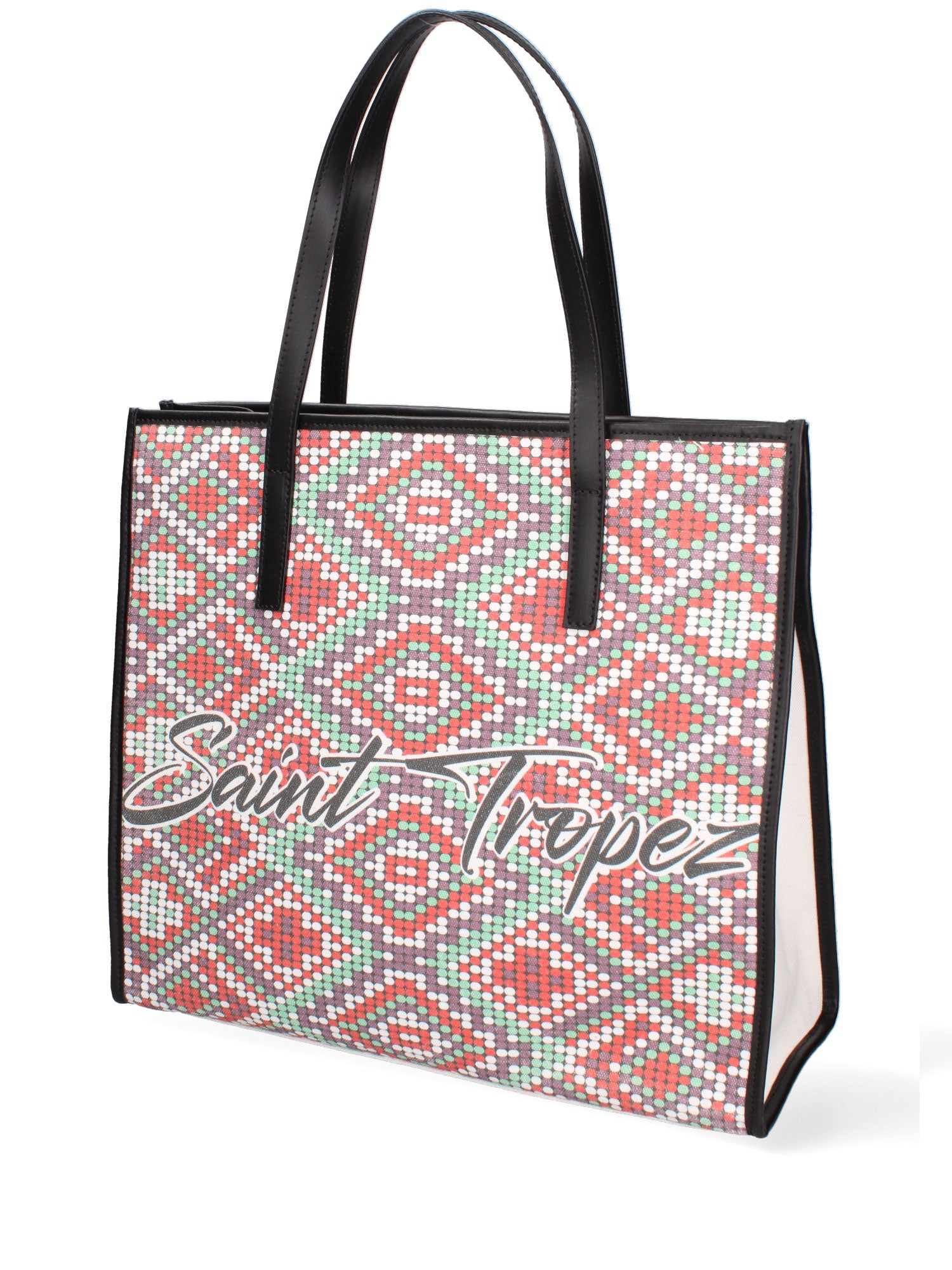 Mirabilia Borsa a mano donna Tela + Vera Pelle 5370-6-NERO Gave Lux