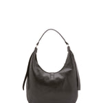 Borsa a spalla da donna 100% vera pelle 4607-NERO Alessia Firenze