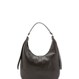 Borsa a spalla da donna 100% vera pelle 4607-NERO Alessia Firenze