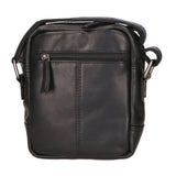 Borsa a tracolla unisex vera pelle 100% Made in Italy SN5863747-BLACK Santini Firenze