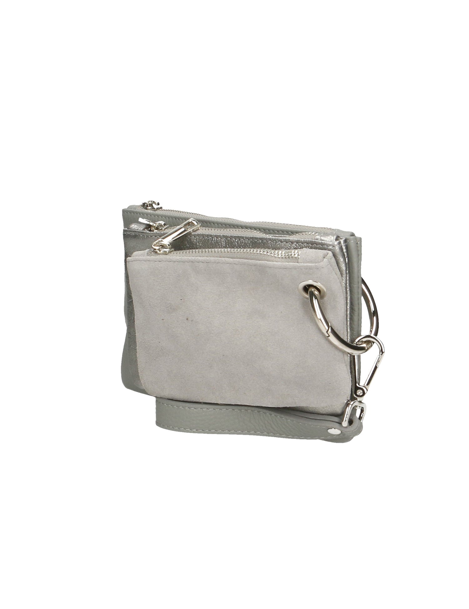 Luna Borsa a tracolla da donna Vera pelle 189034-GRIGIO+ARGENTO Gave Lux