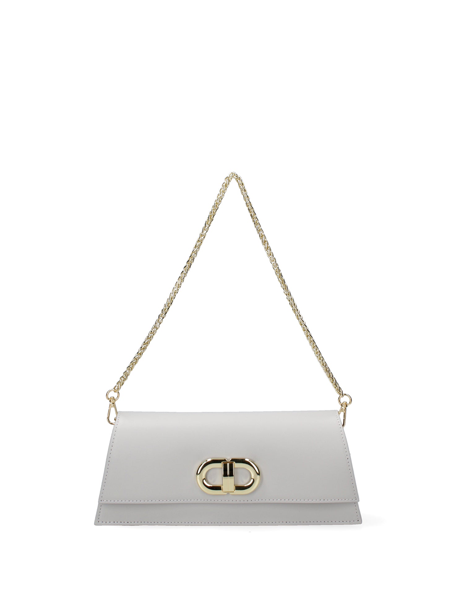 Borsa a spalla da donna Vera pelle 07313-L119 GRIGIO CHIARO Roberta Rossi