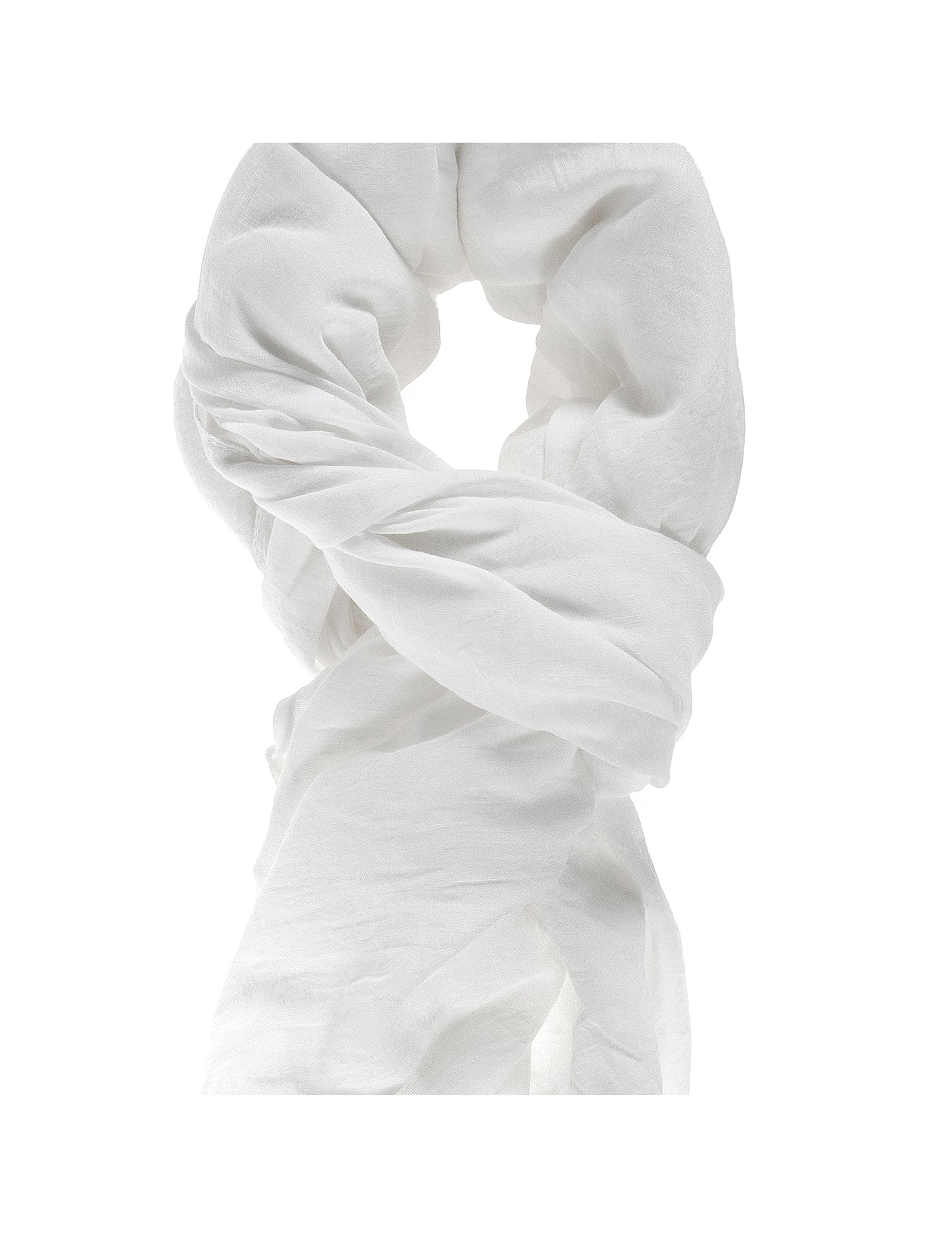 Cotone e Seta L2024-BIANCO Foulard unisex Sveva Gave Lux