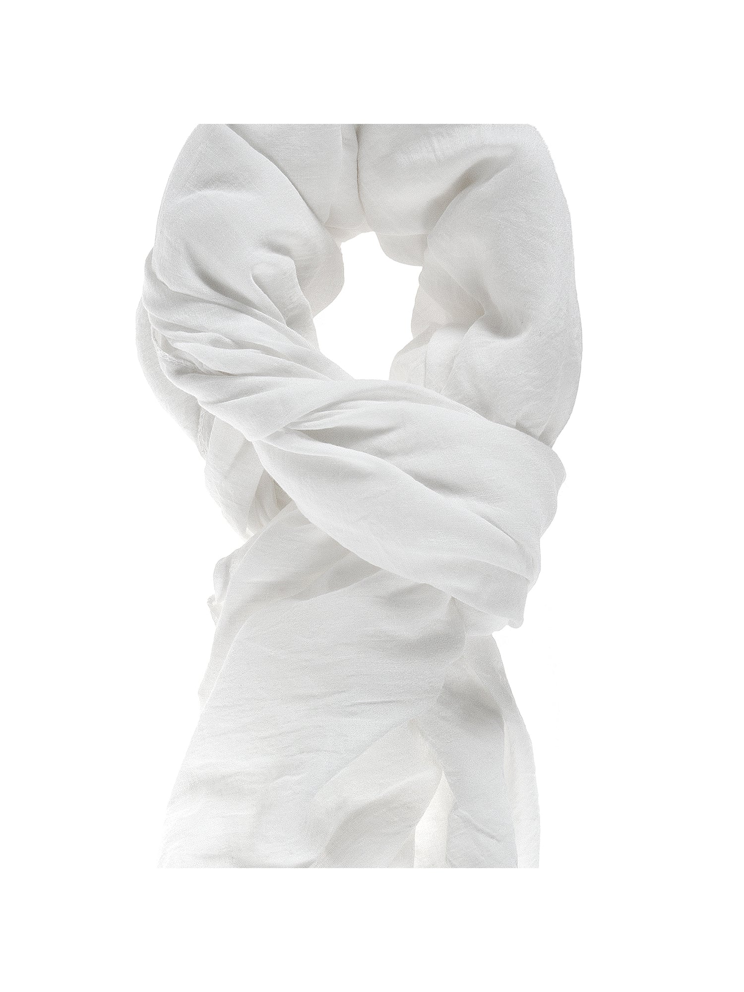 Cotone e Seta L2024-BIANCO Foulard unisex Sveva Gave Lux