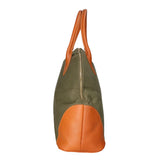 Borsa a mano da donna Pelle e Canva MYB-7018-SS-104 MILITARE My Best Bag