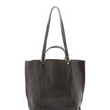 Borsa a spalla unisex in vera pelle Made in Italy 4610-NERO Alessia Firenze