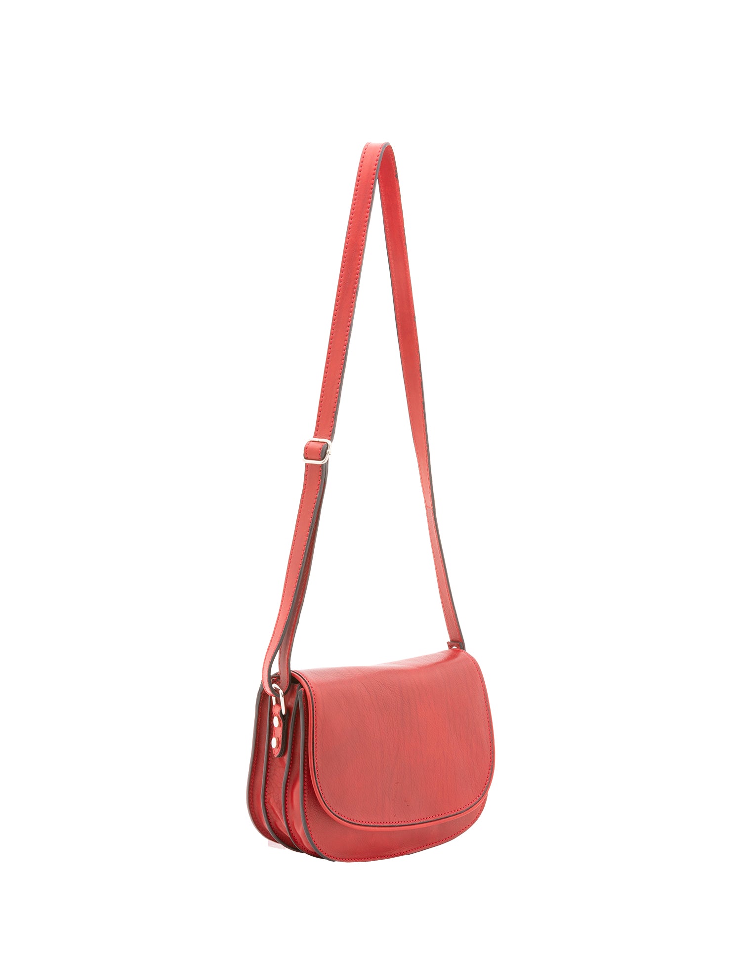 Borsa a tracolla da donna 100% vera pelle 4582-ROSSO Alessia Firenze