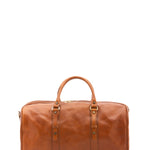 Borsa da viaggio unisex in vera pelle 100% cotone 4514-MIELE Alessia Firenze