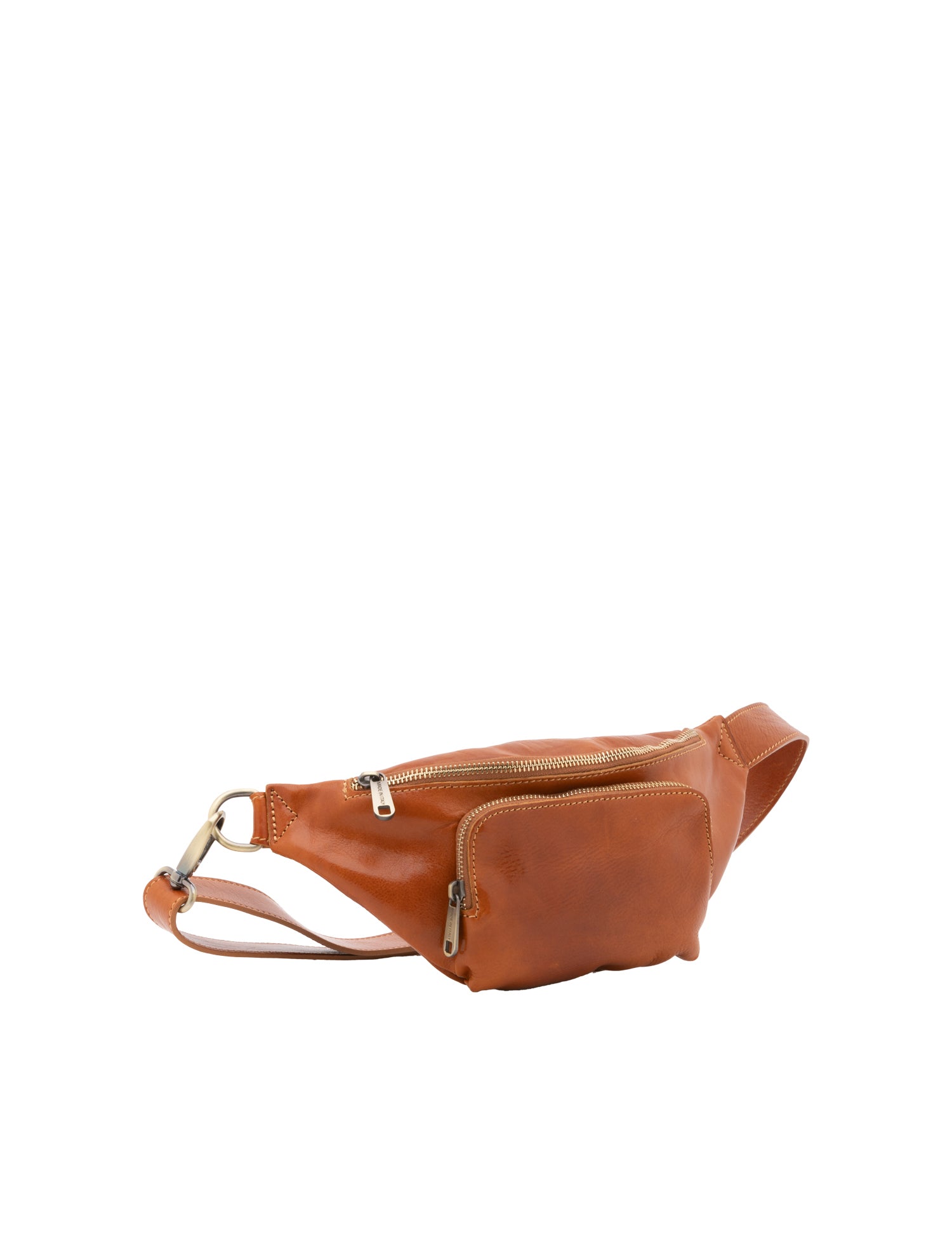 Marsupio da uomo in vera pelle 100% pelle 5502-Cognac I Fratelli