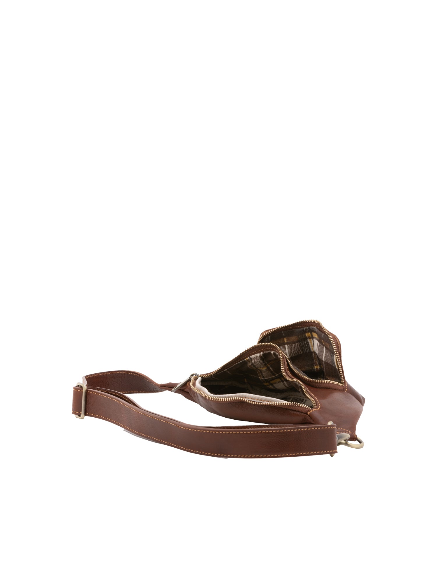Marsupio da uomo in vera pelle 100% pelle 5502-Marrone I Fratelli