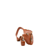 Marsupio da uomo in vera pelle 100% pelle 5503-Cognac I Fratelli