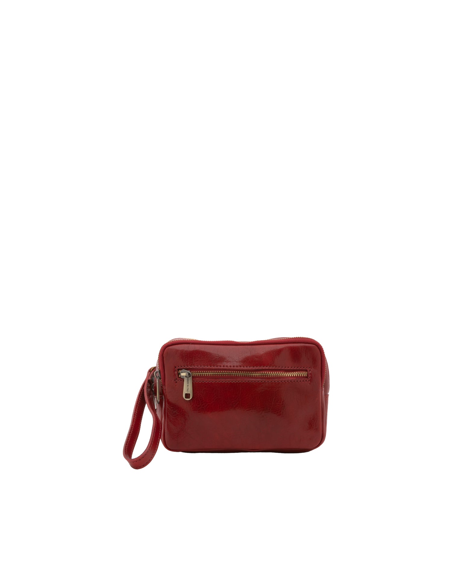 Borsa a mano da uomo in vera pelle 100% pelle 5504-Rosso I Fratelli