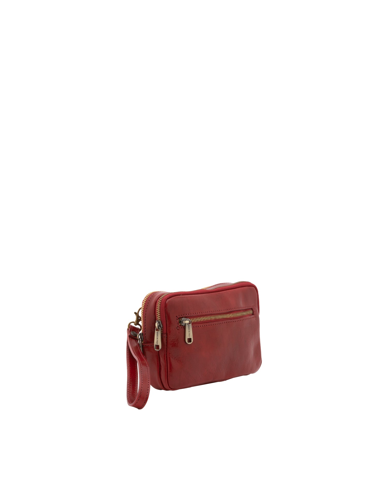 Borsa a mano da uomo in vera pelle 100% pelle 5504-Rosso I Fratelli