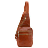 Borsa a tracolla uomo in vera pelle Made in Italy 5505-Cognac I Fratelli