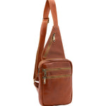 Borsa a tracolla uomo in vera pelle Made in Italy 5505-Cognac I Fratelli
