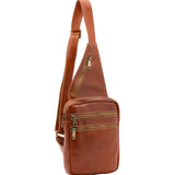 Borsa a tracolla uomo in vera pelle Made in Italy 5505-Cognac I Fratelli