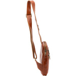 Borsa a tracolla uomo in vera pelle Made in Italy 5505-Cognac I Fratelli
