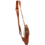 Borsa a tracolla uomo in vera pelle Made in Italy 5505-Cognac I Fratelli