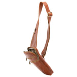 Borsa a tracolla uomo in vera pelle Made in Italy 5505-Cognac I Fratelli