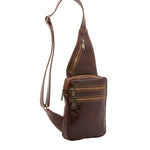 Borsa a tracolla uomo in vera pelle Made in Italy 5505-Marrone I Fratelli
