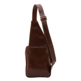 Borsa a tracolla uomo in vera pelle Made in Italy 5505-Marrone I Fratelli