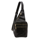 Borsa a tracolla uomo in vera pelle Made in Italy 5505-Nero I Fratelli