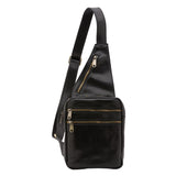 Borsa a tracolla uomo in vera pelle Made in Italy 5505-Nero I Fratelli