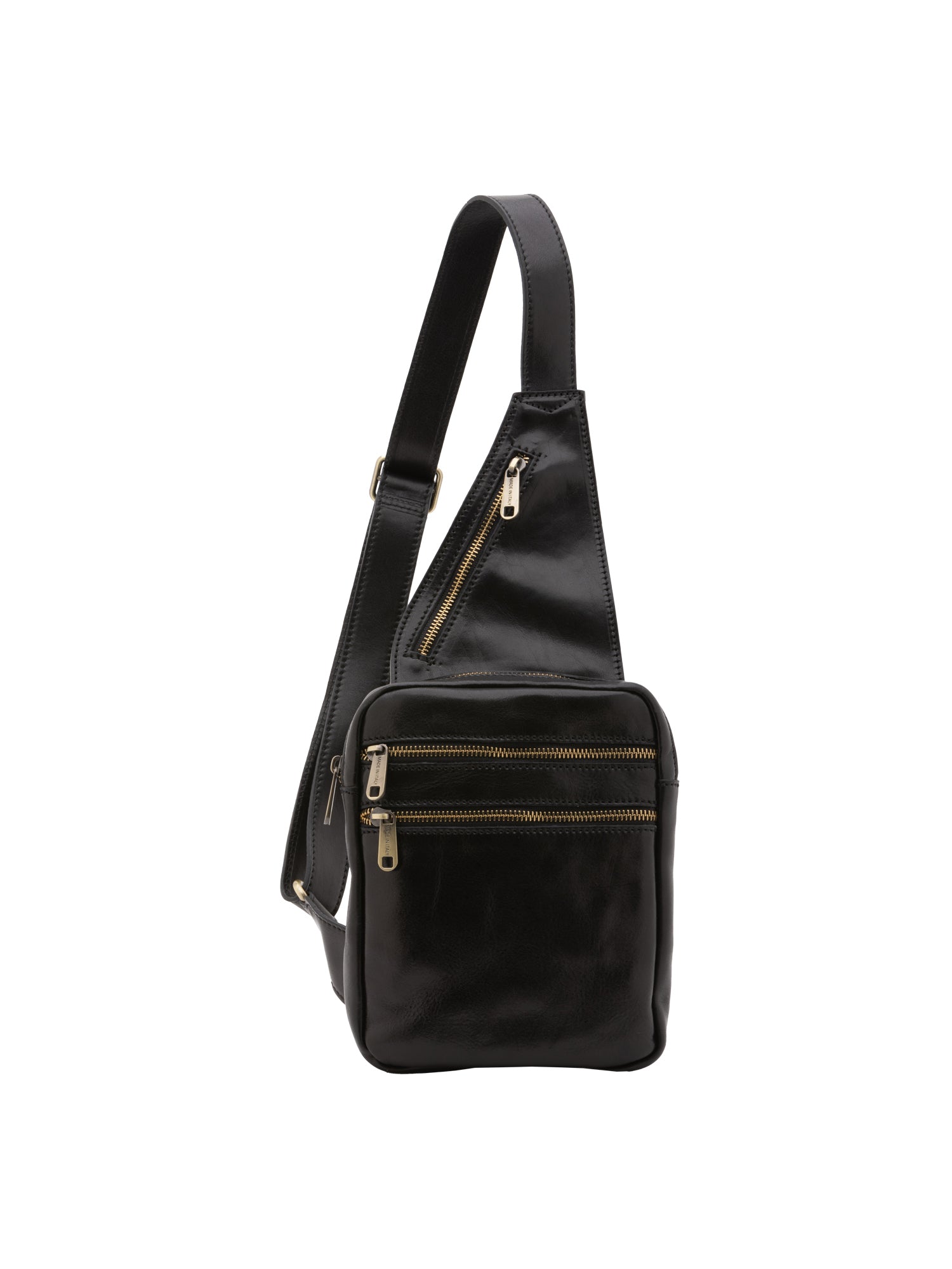 Borsa a tracolla uomo in vera pelle Made in Italy 5505-Nero I Fratelli