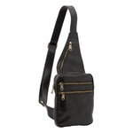 Borsa a tracolla uomo in vera pelle Made in Italy 5505-Nero I Fratelli