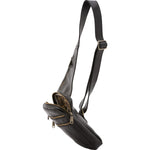 Borsa a tracolla uomo in vera pelle Made in Italy 5505-Nero I Fratelli