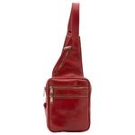 Borsa a tracolla uomo in vera pelle Made in Italy 5505-Rosso I Fratelli
