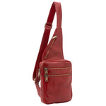 Borsa a tracolla uomo in vera pelle Made in Italy 5505-Rosso I Fratelli