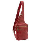 Borsa a tracolla uomo in vera pelle Made in Italy 5505-Rosso I Fratelli