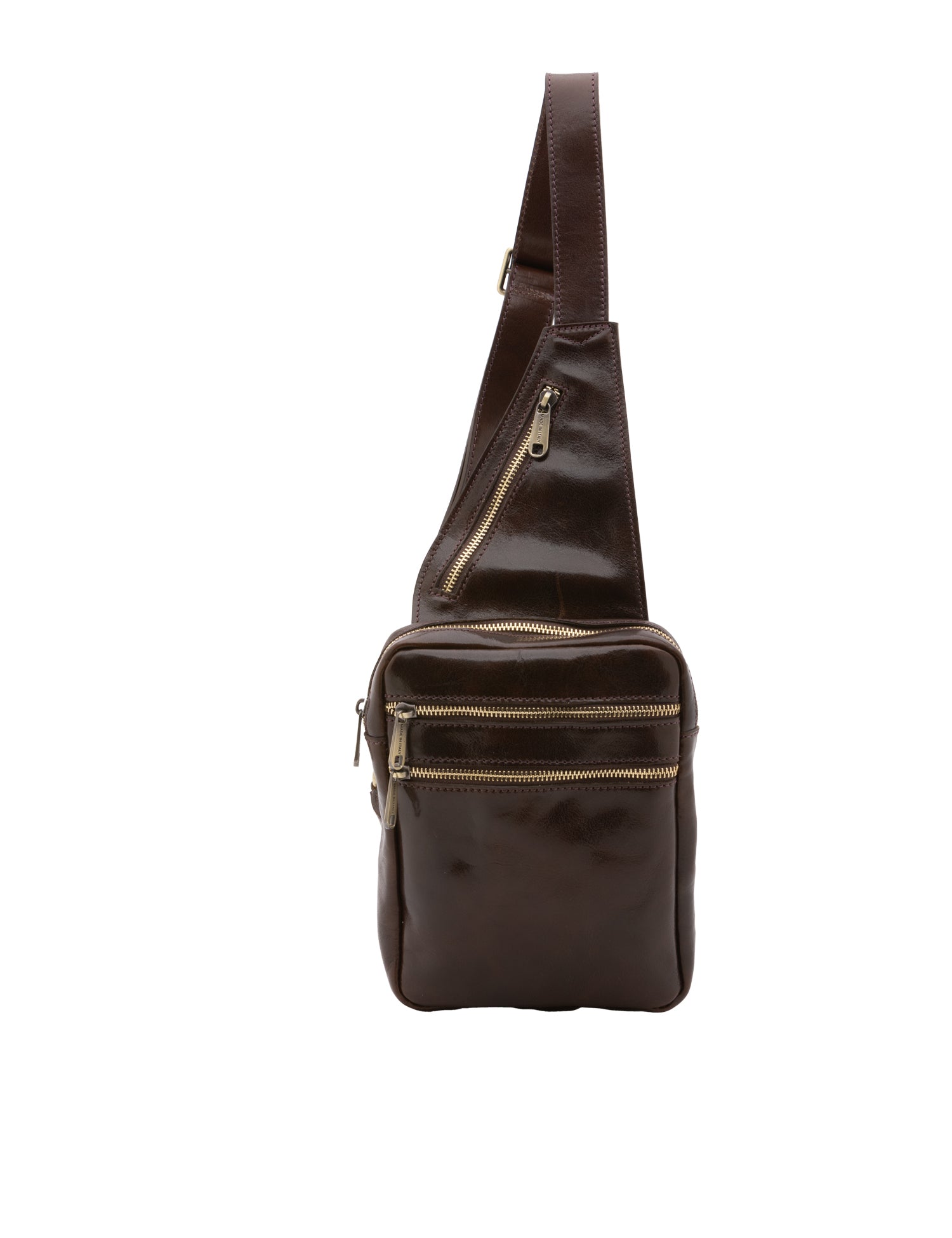 Borsa a tracolla uomo in vera pelle Made in Italy 5505-Tmoro I Fratelli