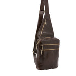 Borsa a tracolla uomo in vera pelle Made in Italy 5505-Tmoro I Fratelli