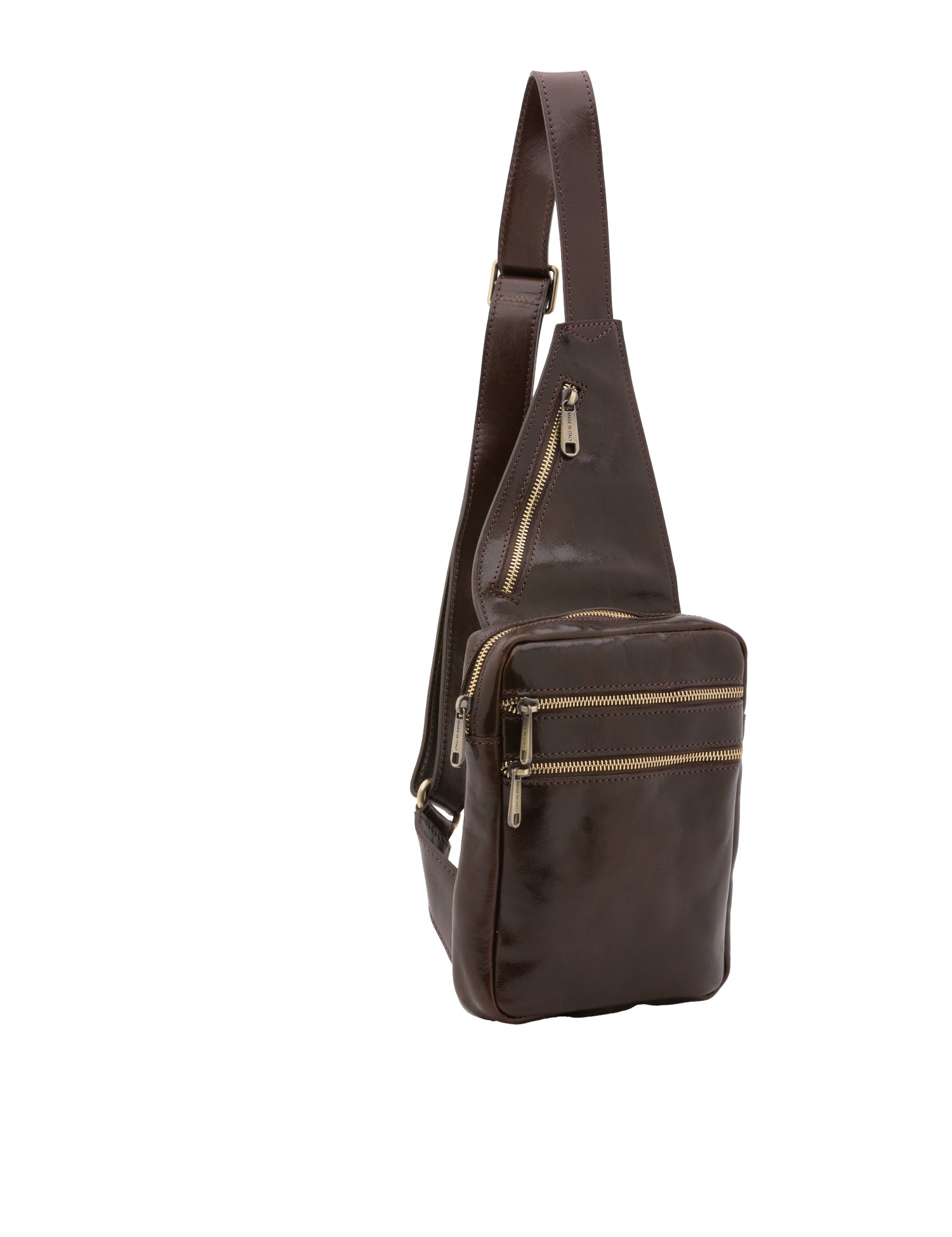 Borsa a tracolla uomo in vera pelle Made in Italy 5505-Tmoro I Fratelli