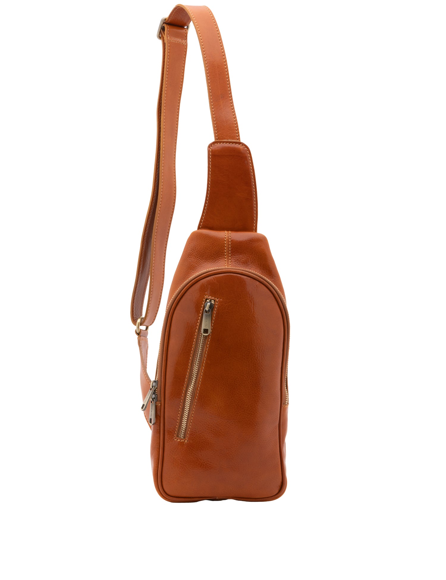 Borsa a tracolla uomo in vera pelle Made in Italy 5507-Cognac I Fratelli
