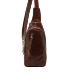Borsa a tracolla uomo in vera pelle Made in Italy 5507-Marrone I Fratelli