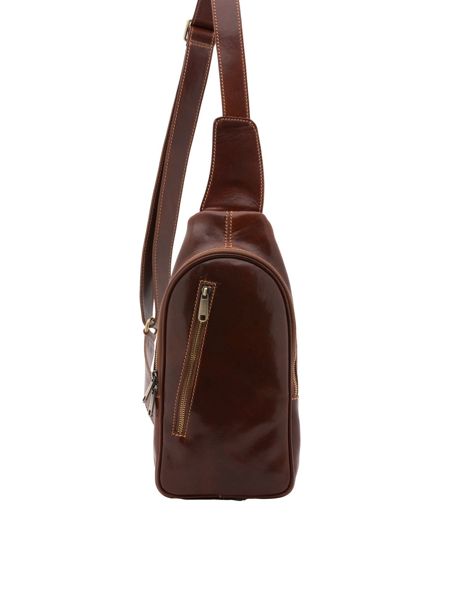 Borsa a tracolla uomo in vera pelle Made in Italy 5507-Marrone I Fratelli