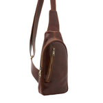 Borsa a tracolla uomo in vera pelle Made in Italy 5507-Marrone I Fratelli
